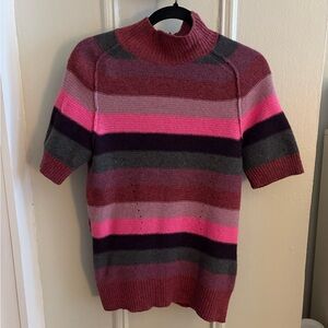 Sonia Rykiel Multicolor Striped Turtleneck Sweater